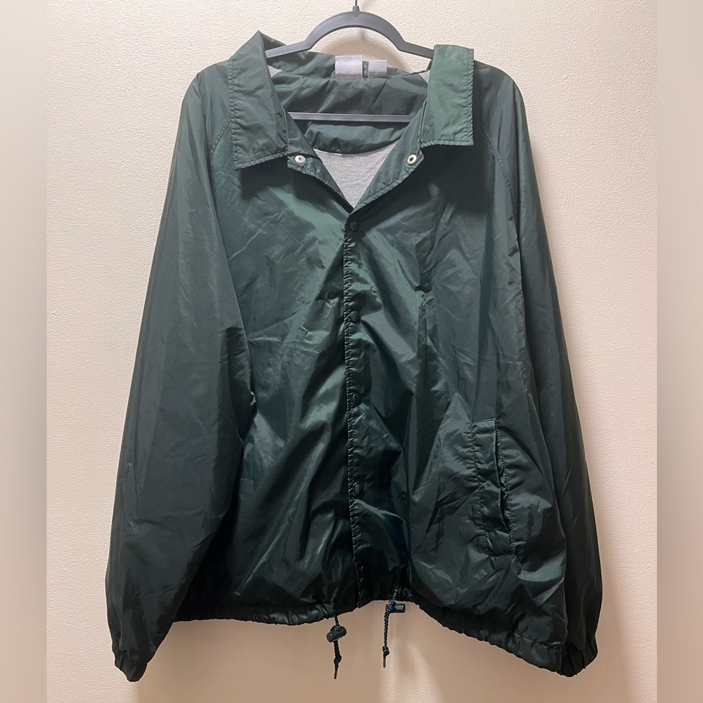 Franklin Sports Vintage Jersey Lined Casual Windbreaker, Men’s Sz Xl, Pine Green